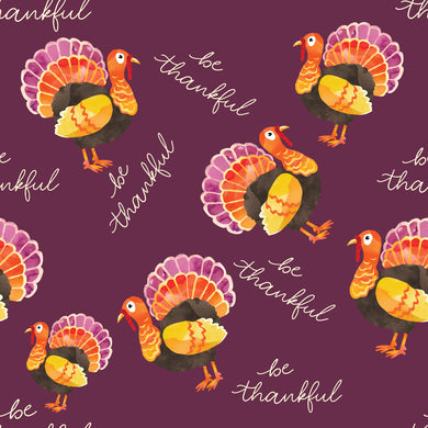 Pre-Order Plum Be Thankful Thanksgiving Animals  Bullet, DBP, Rib Knit, Cotton Lycra + other fabrics