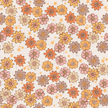 Load image into Gallery viewer, Pre-Order Bullet, DBP, Velvet and Rib Knit fabric Vintage Floral Daisy makes great bows, head wraps, bummies, and more.