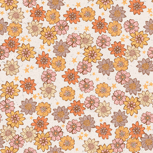 Pre-Order Bullet, DBP, Velvet and Rib Knit fabric Vintage Floral Daisy makes great bows, head wraps, bummies, and more.