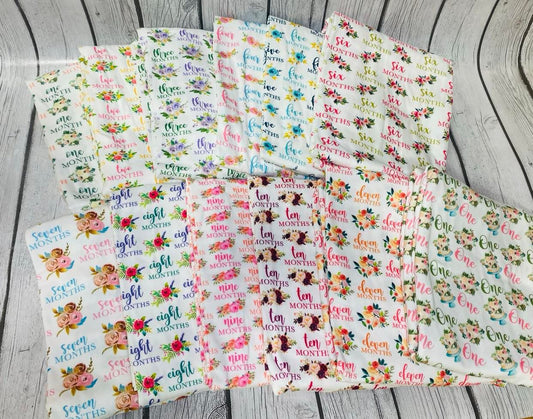 Ready To Ship DBP Milestone One Month to One Year Floral Bundles makes great bows, head wraps, bummies, and more.