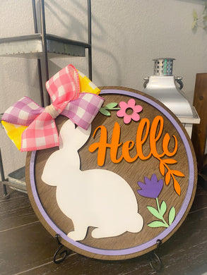 Hello Easter Bunny Decor