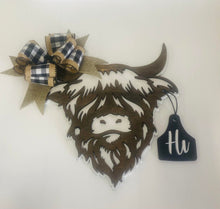 Load image into Gallery viewer, Highland Cow Shape Sign