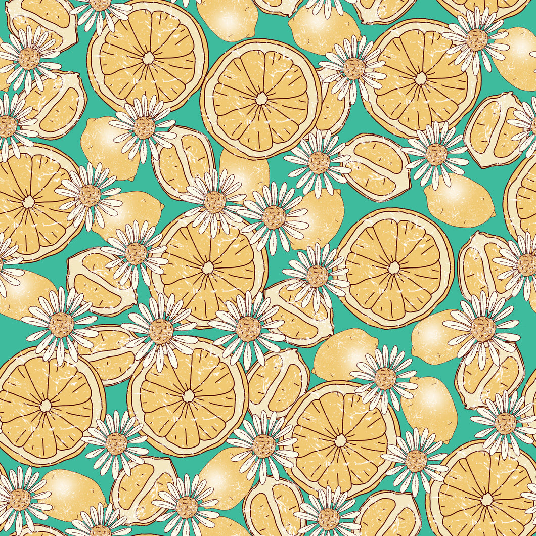 Pre-Order Bullet, DBP, Velvet and Rib Knit fabric Vintage Lemons Food makes great bows, head wraps, bummies, and more.
