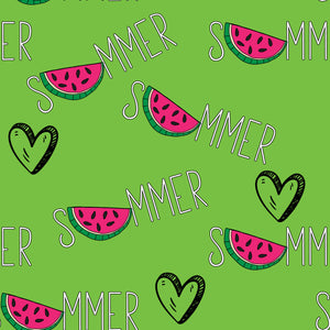 Pre-Order Bullet, DBP, Velvet and Rib Knit fabric Summer Watermelon Love Food Title Shapemakes great bows, head wraps, bummies, and more.