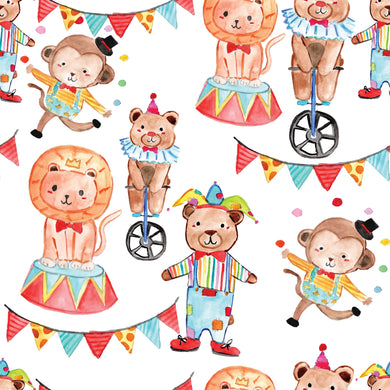 Pre-Order Circus Animals Bullet, DBP, Rib Knit, Cotton Lycra + other fabrics