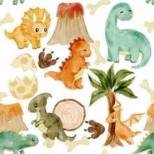 Load image into Gallery viewer, Pre-Order Baby Print Dinosaurs Animals Bullet, DBP, Rib Knit, Cotton Lycra + other fabrics