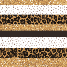 Load image into Gallery viewer, Pre-Order Cheetah Black Faux Glitter Striped Shapes Animals Bullet, DBP, Rib Knit, Cotton Lycra + other fabrics