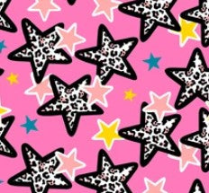 Pre-Order Pink Cheetah Stars Animals Shapes Bullet, DBP, Rib Knit, Cotton Lycra + other fabrics