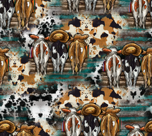 Load image into Gallery viewer, Pre-Order Western Cow Booty Animals Bullet, DBP, Rib Knit, Cotton Lycra + other fabrics