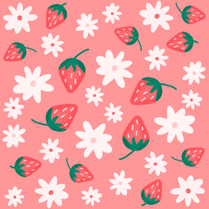 Pre-Order Bullet, DBP, Velvet and Rib Knit Fabric Daisy & Strawberry Floral Food makes great bows, head wraps, bummies, and more.