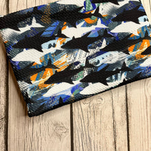 Load image into Gallery viewer, Pre-Order Brushstrokes Shark Week Animals Boy Print Bullet, DBP, Rib Knit, Cotton Lycra + other fabrics