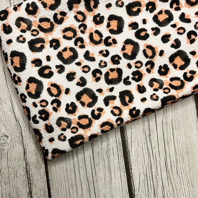 Pre-Order Peach Cheetah Animals Bullet, DBP, Rib Knit, Cotton Lycra + other fabrics