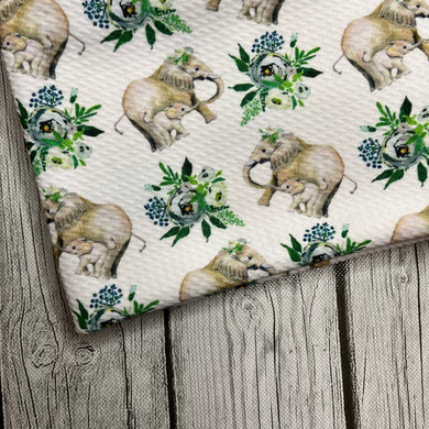 Pre-Order Tropical Floral Mama & Baby Elephant Animals Bullet, DBP, Rib Knit, Cotton Lycra + other fabrics