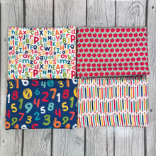 Load image into Gallery viewer, Pre-Order Bullet, DBP, Velvet and Rib Knit fabric Back to School Bundles makes great bows, head wraps, bummies, and more.