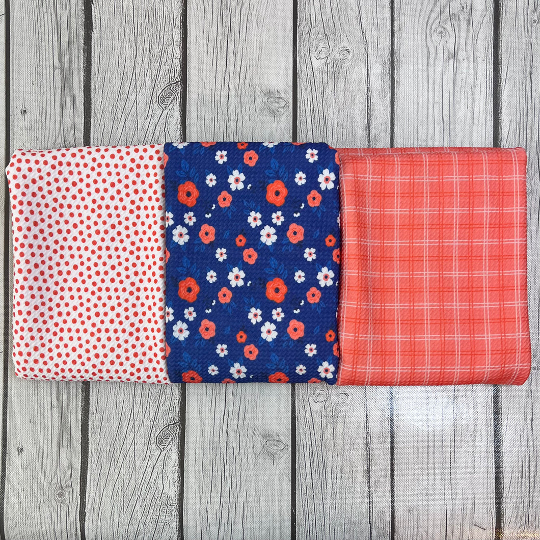 Pre-Order Summer Picnic Floral Shape Bundles Bullet, DBP, Rib Knit, Cotton Lycra + other fabrics