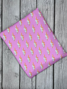 Ready To Ship Bullet Pink Lightning Bolt Seasons makes great bows, head wraps, bummies, and more.