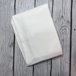 Ready to Ship Rib Knit Solid Lightweight White makes great bows, head wraps, bummies, and more.
