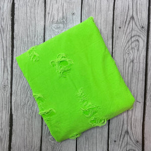 Pre-Order Neon Distressed Fabric makes great bows, head wraps, bummies, and more.