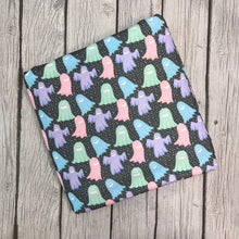 Load image into Gallery viewer, Pre-Order Bullet, DBP, Velvet and Rib Knit fabric Pastel Halloween Ghost makes great bows, head wraps, bummies, and more.