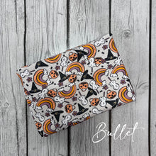 Load image into Gallery viewer, Pre-Order Bullet, DBP, Velvet and Rib Knit fabric Vintage Halloween Rainbow Seasons makes great bows, head wraps, bummies, and more.