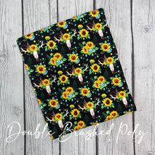 Load image into Gallery viewer, Pre-Order Sunflower Skull Floral Animals Bullet, DBP, Rib Knit, Cotton Lycra + other fabrics