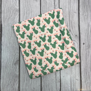 Ready to Ship Bullet Pink Stripe Cactus Floral Shapes makes great bows, head wraps, bummies, and more.