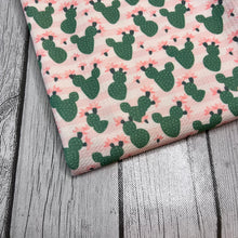 Load image into Gallery viewer, Ready to Ship Bullet Pink Stripe Cactus Floral Shapes makes great bows, head wraps, bummies, and more.