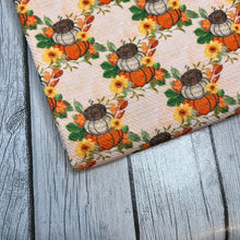 Load image into Gallery viewer, Ready to Ship Bullet Stacked Pumpkins Thanksgiving Fall Floral Food makes great bows, head wraps,  bummies, and more.