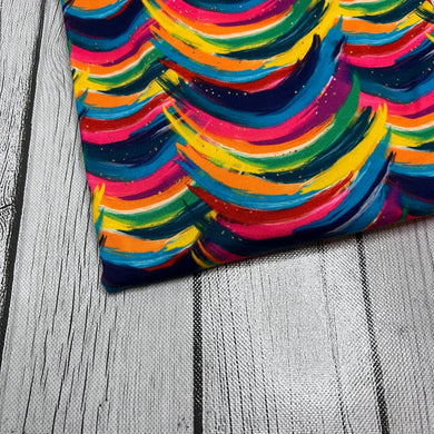 Ready to Ship DBP Rainbow Waves Shapes Paint Splat makes great bows, head wraps, bummies, and more.