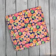 Load image into Gallery viewer, Ready to Ship Velvet Navy Tropical Floral makes great bows, head wraps, bummies, and more.