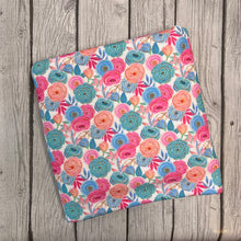 Load image into Gallery viewer, Ready to Ship Bullet fabric Spring Roses and Poppies  Floral makes great bows, head wraps, bummies, and more.
