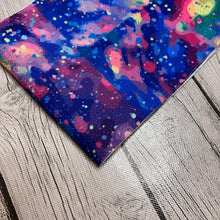 Load image into Gallery viewer, Pre-Cut Bullet Fabric Strips Milky Way for headwraps, bows on nylons or clips 5.5-6x60