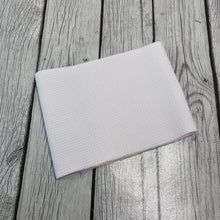Load image into Gallery viewer, Pre-Cut  Solid Bullet Fabric Strips White for headwraps, bows on nylons or clips 5.5-6x60