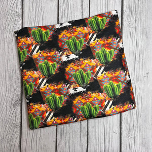 Ready to Ship DBP Fabric Aztec Western Cactus Floral makes great bows, head wraps, bummies, and more.