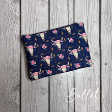 Load image into Gallery viewer, Pre-Order Bullet, DBP, Velvet and Rib Knit fabric Boho Skull Floral Western Animals makes great bows, head wraps, bummies, and more.