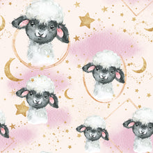 Load image into Gallery viewer, Pre-Order Lamb Gold Circle Animals Bullet, DBP, Rib Knit, Cotton Lycra + other fabrics