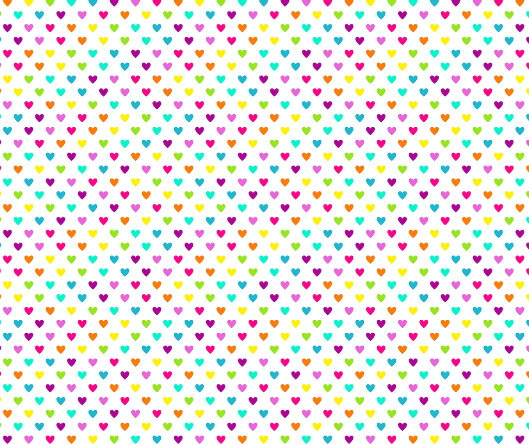 Pre-Order Bullet, DBP, Velvet and Rib Knit fabric Mini Rainbow Hearts Shapes makes great bows, head wraps, bummies, and more.