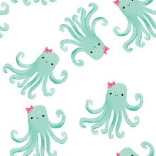 Load image into Gallery viewer, Pre-Order Octopus Girl Animals Bullet, DBP, Rib Knit, Cotton Lycra + other fabrics