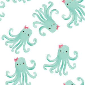 Pre-Order Octopus Girl Animals Bullet, DBP, Rib Knit, Cotton Lycra + other fabrics