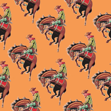 Load image into Gallery viewer, Pre-Order Bullet, DBP, Velvet and Rib Knit fabric Bucking Bronco Western Animals makes great bows, head wraps, bummies, and more.