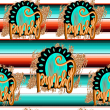 Load image into Gallery viewer, Pre-Order Bullet, DBP, Velvet and Rib Knit fabric Punchy Serape Western Shapes makes great bows, head wraps, bummies, and more.