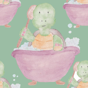 Pre-Order Its Bath Time Turtle Animals Bullet, DBP, Rib Knit, Cotton Lycra + other fabrics