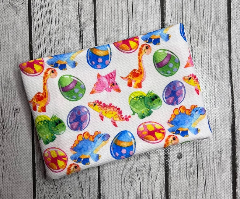 Ready to Ship Bullet Cartoon Dinos Boy Print makes great bows, head wraps, bummies, and more.