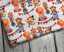 Load image into Gallery viewer, Pre-Order Circus Animals Boy Print Bullet, DBP, Rib Knit, Cotton Lycra + other fabrics