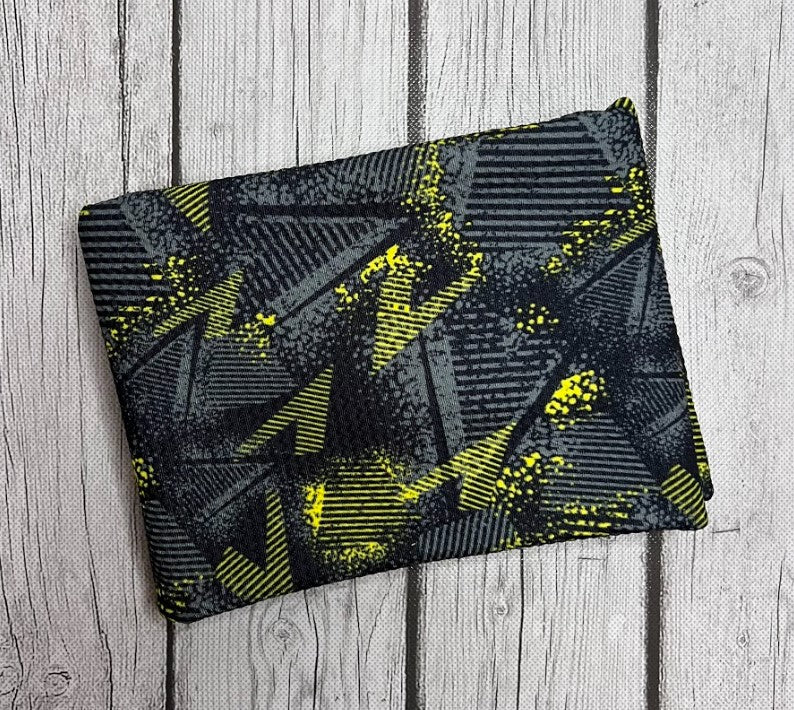 Ready to Ship Bullet Black & Yellow boy print makes great bows, head wraps, bummies, and more.
