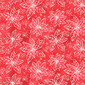 Pre-Order Bullet, DBP, Velvet and Rib Knit fabric Red Poinsettia Christmas Floral makes great bows, head wraps, bummies, and more.