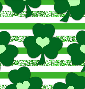 Pre-Order Bullet, DBP, Velvet and Rib Knit fabric Striped Clover St. Patrick's Day Shapes makes great bows, head wraps, bummies, and more.
