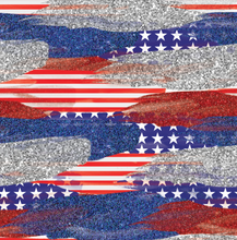 Load image into Gallery viewer, Pre-Order Bullet, DBP, Velvet and Rib Knit fabric Fourth of July Patriotic Brushstrokes makes great bows, head wraps, bummies, and more.