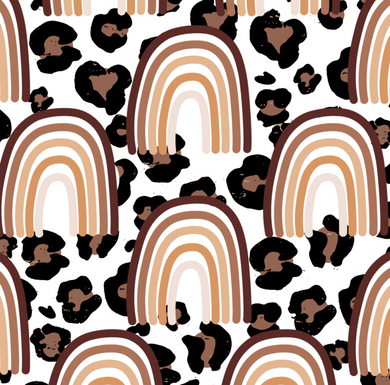 Pre-Order Bullet, DBP, Velvet and Rib Knit fabric Cheetah Brown Rainbow Seasons Animal makes great bows, head wraps, bummies, and more.