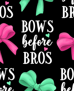 Pre-Order Bullet, DBP, Velvet, Rib Knit fabric Bows Before Bros Pink Mint w/ Black Title Girl makes great bows, head wraps, bummies, and more.